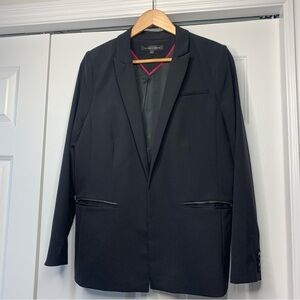 Willow and Thread Black Blazer with Zipper Pockets. Women’s Size US 18